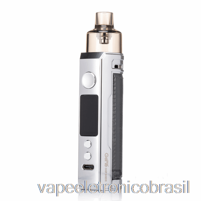 Vape Eletrônico Voopoo Drag X 80w Pod Mod Kit Prata Cinza Escuro